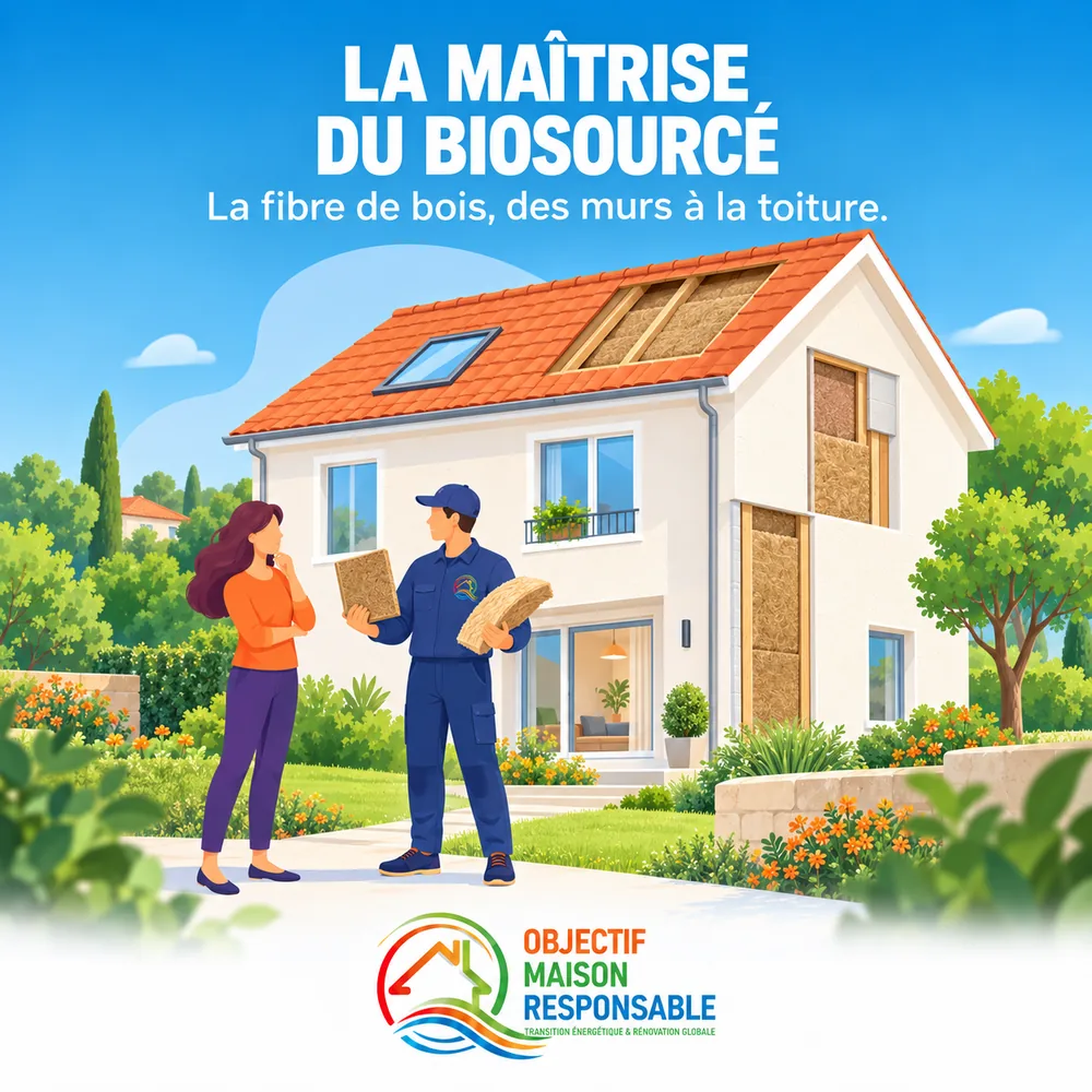 Chantier de rénovation biosourcée : isolation, ventilation et chauffage coordonnés